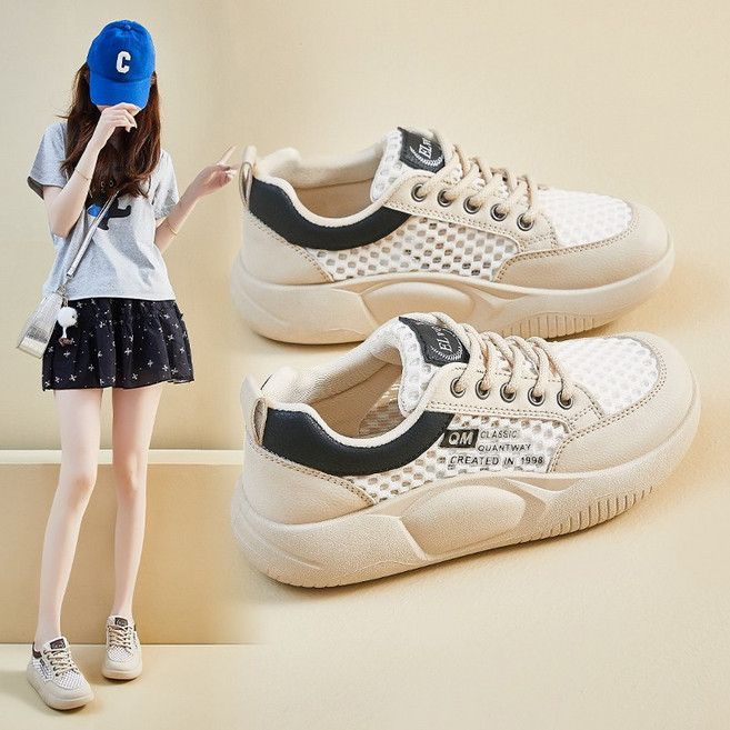 여성용 메쉬 스니커즈 트레킹화 통풍 런닝화 여성운동화