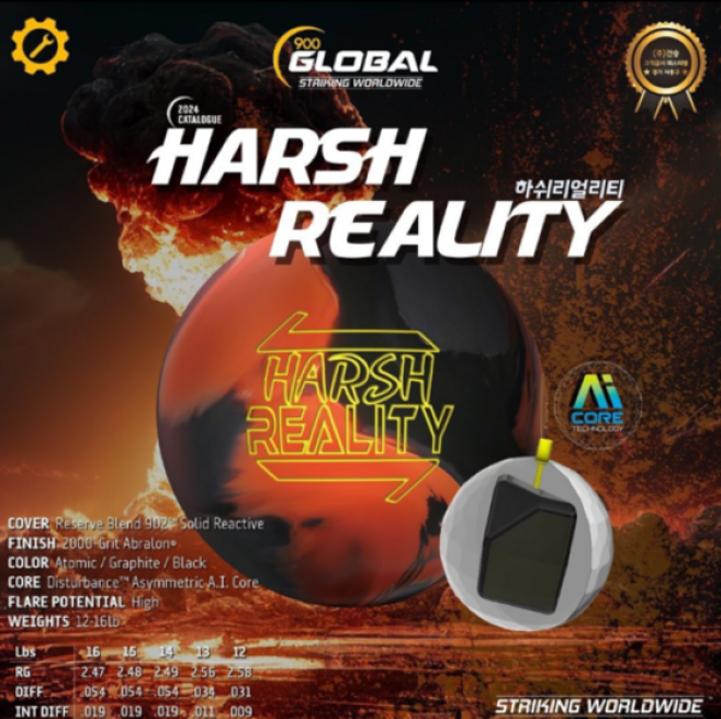 공인구 글로벌900 하쉬 리얼리티 하이퍼포먼스 소프트볼 볼링공, 14, 1개