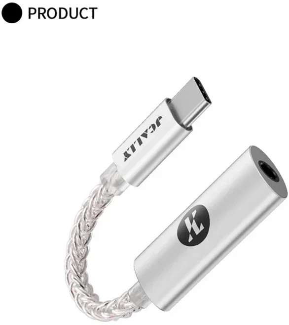 JCALLY JM7 이어폰 어댑터 라인 USB TypeC-3.5mm 디지털 오디오 케이블 DAC CX31993 안드로이드 디코드 앰, 01 JM7 Type C To 3.5