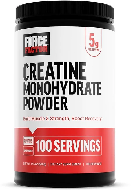 포스팩터 크레아틴 모노하이드레이트 파우더 500g, Force Factor 크레아틴 모노하이드레이트 미립자, 1개 - 쿠팡