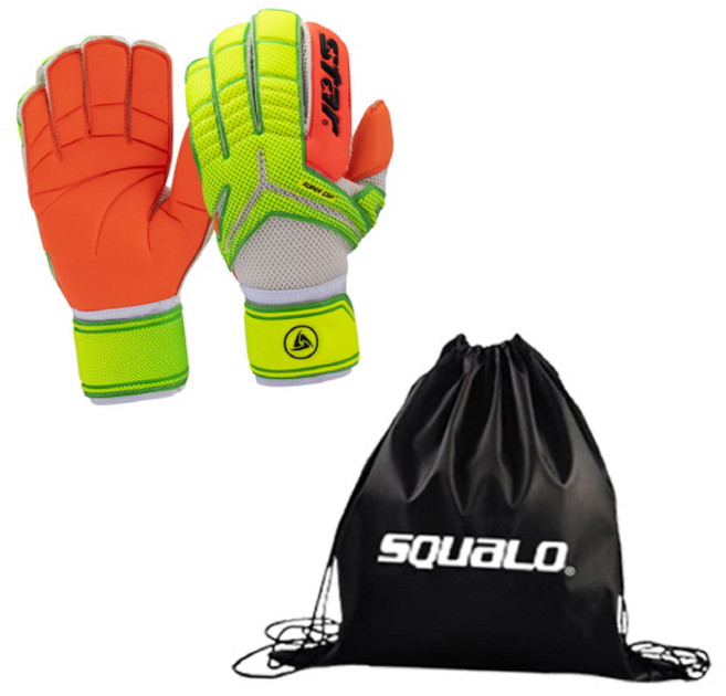 스타 골키퍼장갑 더 대시 SG631S 에어메쉬 통기성 축구장갑 연습용 훈련용, 주황+형광그린