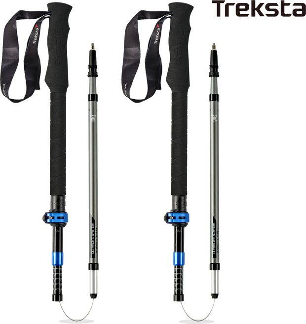 트렉스타 팬텀 접이식 5단 등산스틱 세트, 블랙티타늄, 2개
