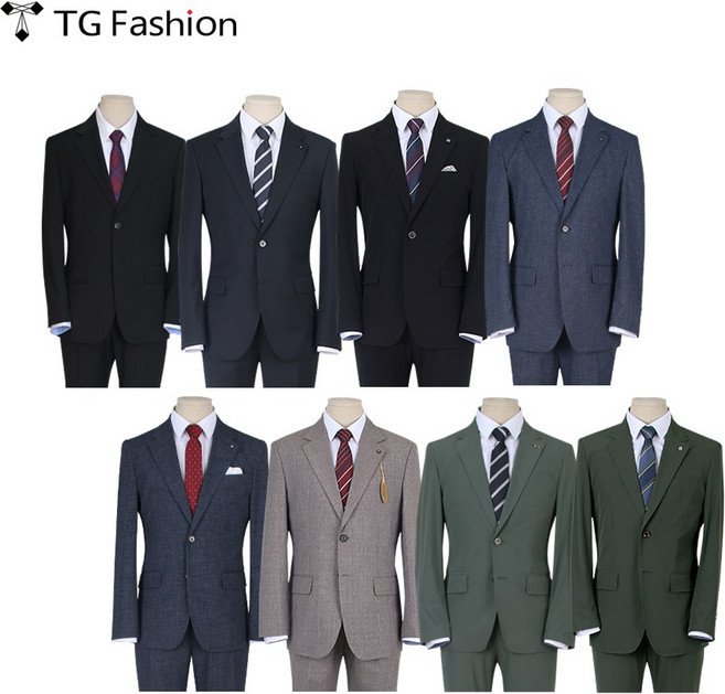 [티지패션 TG패션]베이직핏 봄여름 남성 정장세트 8종 모음 95~110사이즈2