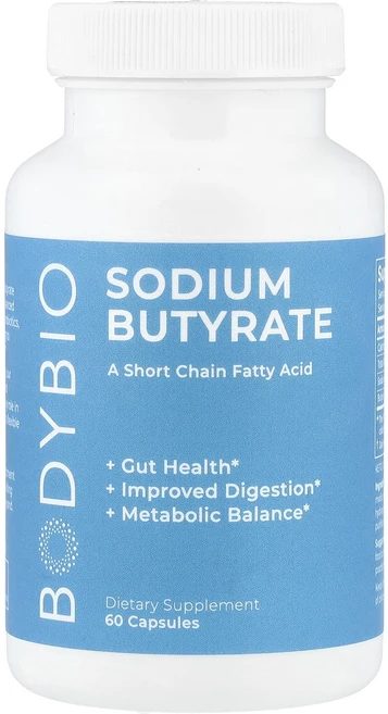 BodyBio 소듐 부티레이트 유전자 변형 성분 무함유 캡슐 60정, BodyBio소듐부티레이트유전자변형성분무함유캡슐60정, 1개 - 쿠팡