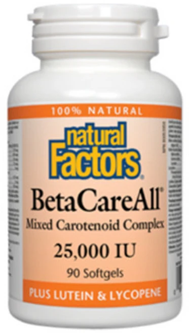 (내추럴팩터스) 베타케어 올 25000IU 90정 (Natural Factors BetaCareAll), 1개 - 쿠팡