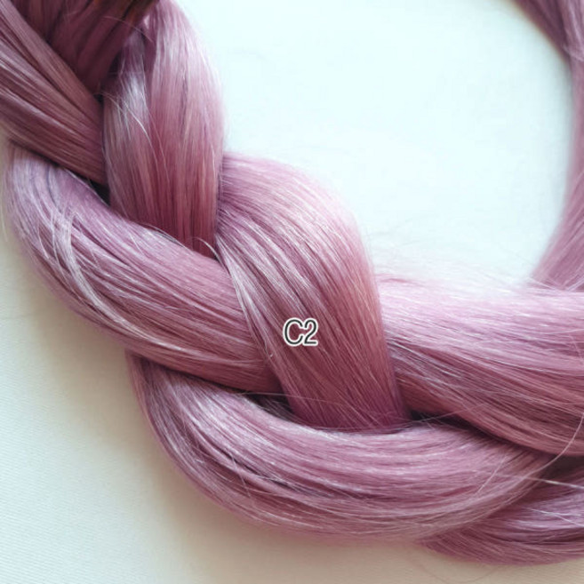 프리티레이디 100% 인모 특수컬러 50가닥 붙임머리 스킬땋기 포인트 브릿지 헤어피스 18인치&20인치 길이 2종택1, #C2(특수컬러), 1개, 18인치 50가닥