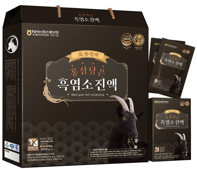 더존건강 황제 홍삼담은 흑염소 진액 60ml 30포 1박스, 1개