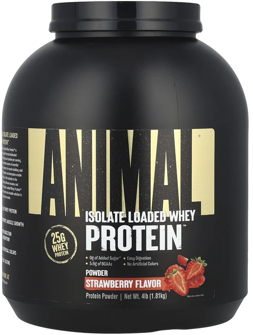 몸관리하세요 겨울입니다 Animal 분리물 함유 유청 단백질 분말 딸기 맛 1.81kg(4lb) 특별관리진행, Animal분리물함유유청단백질분말딸기맛181kg4lb, 1 - 쿠팡