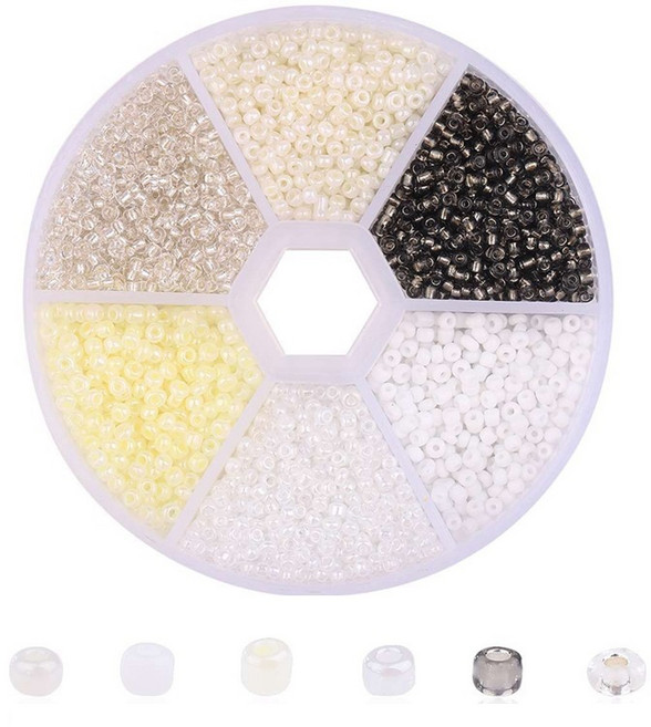 리리아트 3mm 시드비즈 혼합 6종 DIY 키트 세트, 1개