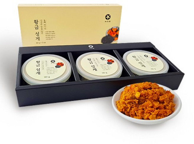 씨트리 황금성게 통조림 세트, 3개, 90g