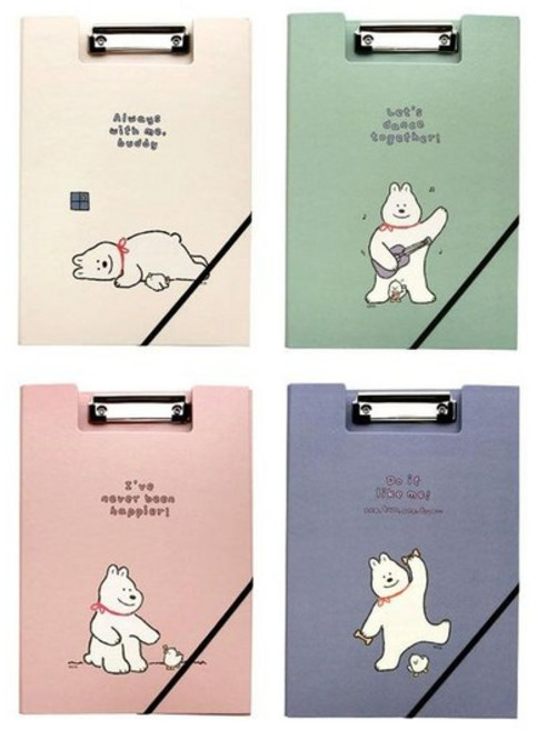 갓 비비 화일 4종(혼합) 문서보관 A4 파일 레버 고등 (47231525), WA343E4_ONE_COLOR／FREE
