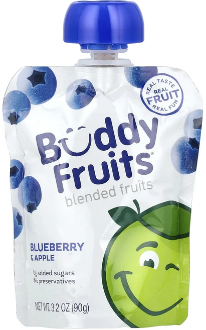 Buddy Fruits 혼합 과일 블루베리 및 사과 90g(3.2oz), BuddyFruits혼합과일블루베리및사과90g32oz, 90g, 1개 - 쿠팡