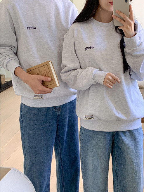 지프 남녀공용 루즈핏 간절기 스웨트셔츠 맨투맨