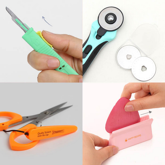 소잉데일리]겸자 실뜯개 송곳 원단 수예 자수 집게 가위 원형칼날 초자고, 04.크로바 실뜯개, 1개, 01)크로바 21501