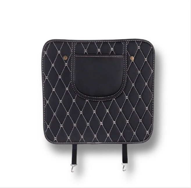 피클샵 뒷자석 차량용 발차기방지 보호매트 다용도 수납포켓 뒷자석 킥방지, 1개, 블랙