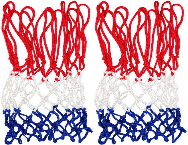 낫소 농구망 세트 일반형(3색) 2개입 BGN-TT 망 굵기 4~6mm 농구 골대 그물망 교체망 폴리에스테르, 1개