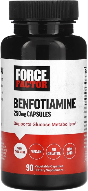 건강챙기세요 Force Factor 벤포티아민 250mg 베지 캡슐 90정 백살까지오래오래, ForceFactor벤포티아민250mg베지캡슐90정, 1개 - 쿠팡