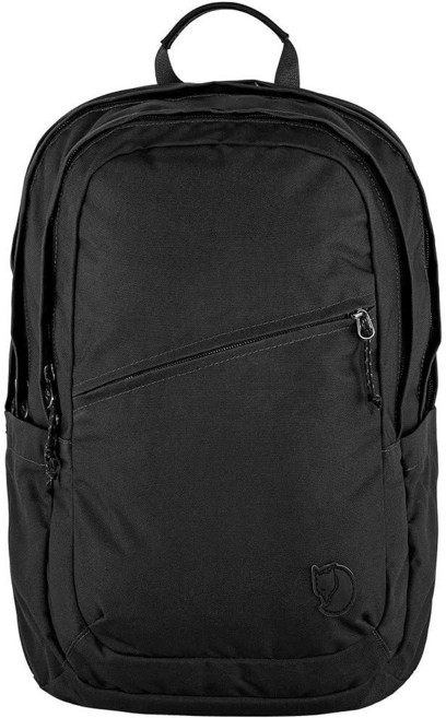 Fjällräven Raven 28 백팩 - 멀티 포켓 오거나이저 패딩 지지대 내구성 있는 원단 출퇴근 여행 블랙. 원사이즈, 블랙-블랙