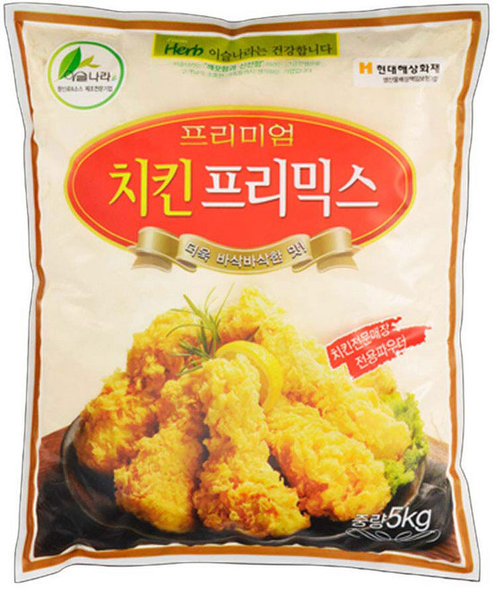 이슬나라 프리미엄 치킨프리믹스, 4개, 5kg