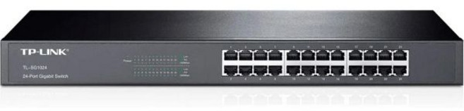 TP-Link 티피링크 TL-SG1024 24포트 기가비트 이더넷 스위치 플러그 앤 플레이 견고한 금속 차폐 포트 포함 랙 마운트 팬 없음 3년 제조업체 보증 비관리형 검정색, 24 Port/ Unmanaged, 1개