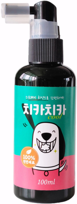 치카치카쿨 반려동물 구강스프레이 치석/구취제거/잇몸건강/충치예방/치주염예방 100ml 1개