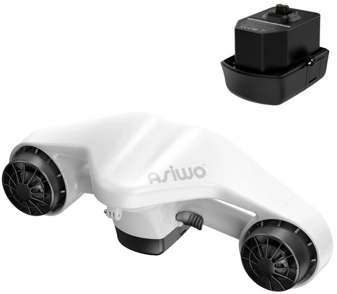 컴투스 수중스쿠터 S1 다이빙 전동 부스터 스노쿨링 듀얼 모터 추진기 워터 스쿠터, 화이트 스쿠터 + 배터리 1