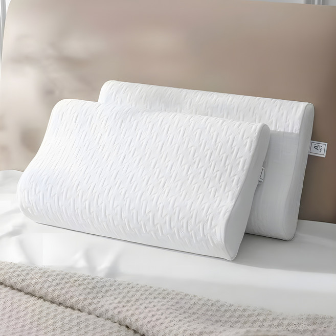 Hive 경추베개 메모리폼 오피스 가정용 수면 베개 목디스크 보호자, 1개, 화이트