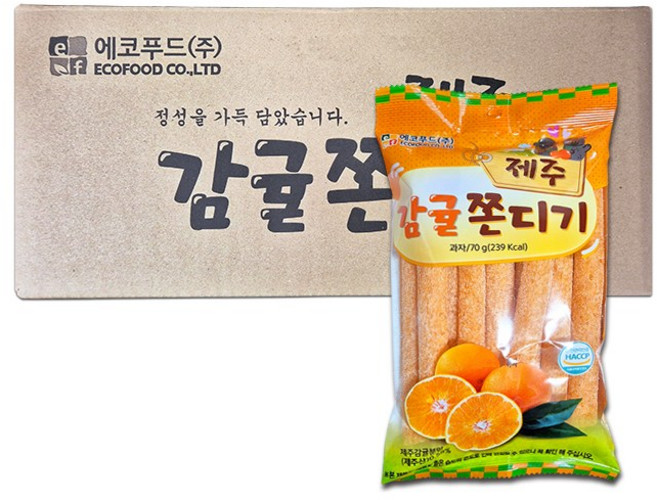 에코 제주 감귤 쫀디기, 30개, 70g