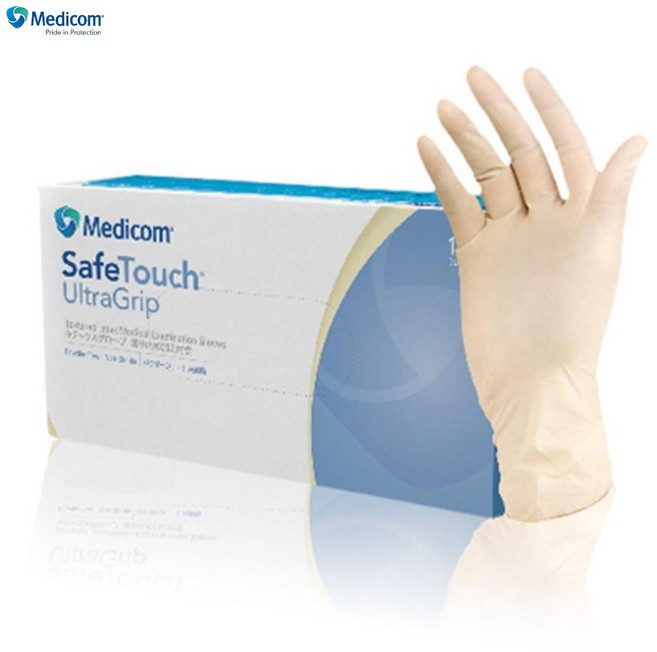 MEDICOM 메디컴 라텍스장갑 울트라그립1122 S M L 1박스(100개입), 1박스, 소(S), 아이보리