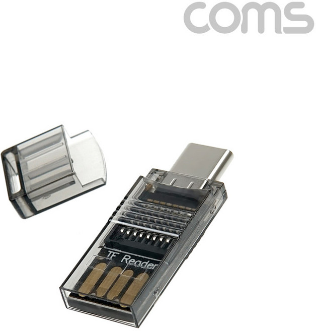 Coms Type-C+A to MicroSD(TF) OTG 카드리더기/IF784/C타입 A타입 겸용/마이크로SD 메모리지원, 본상품선택, 1개