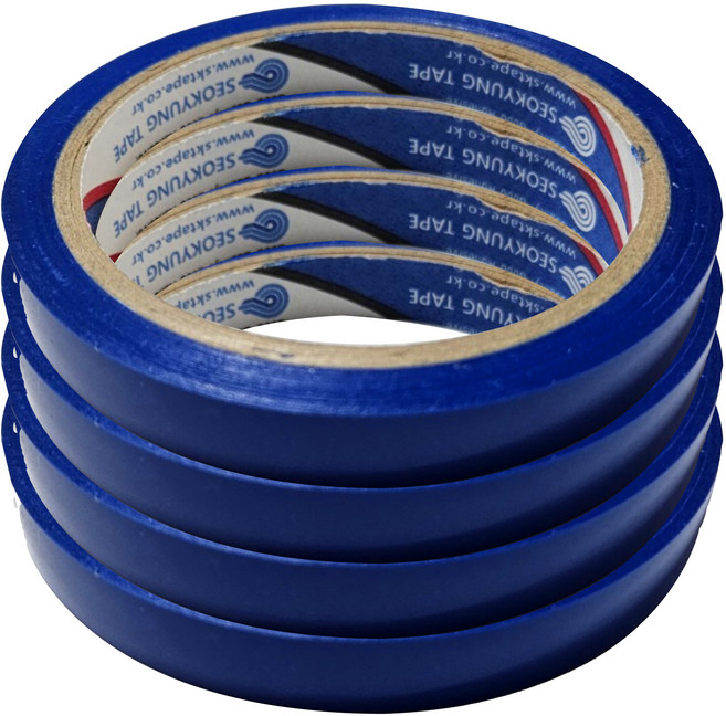 [사무 문구용] 일반컬러 셀로판테이프 (12mm - 8개 ) 블루