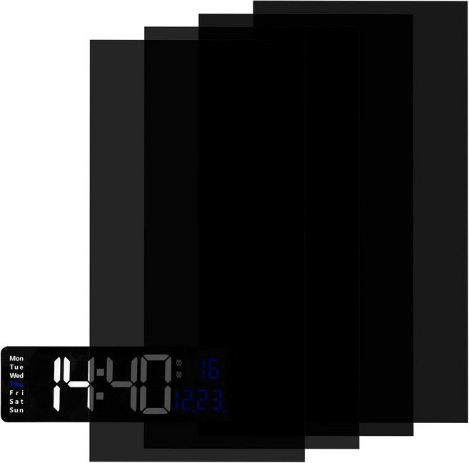 전자 알람 시계 모니터용 4Pcs 라이트 디밍 스티커 8 x 4인치 LED 차단 자가 접착 시트