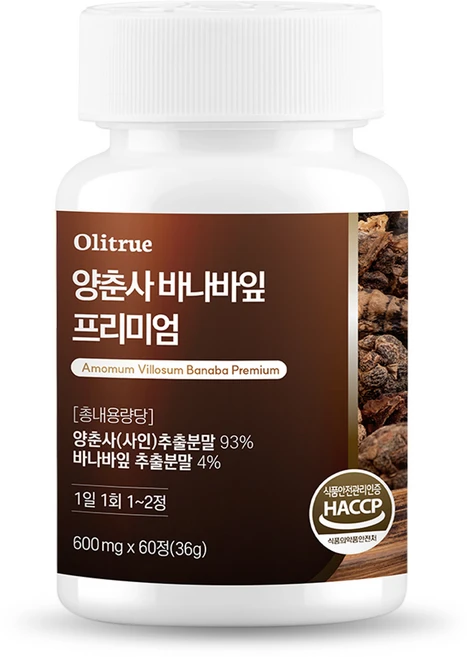 올리트루 양춘사 바나바잎 프리미엄, 1개, 60정 - 쿠팡