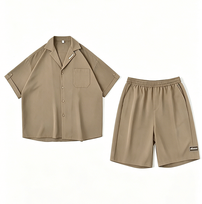 스타일닥터 남성 여름 반팔 반바지 정장 세트 루즈핏 여름 캐주얼