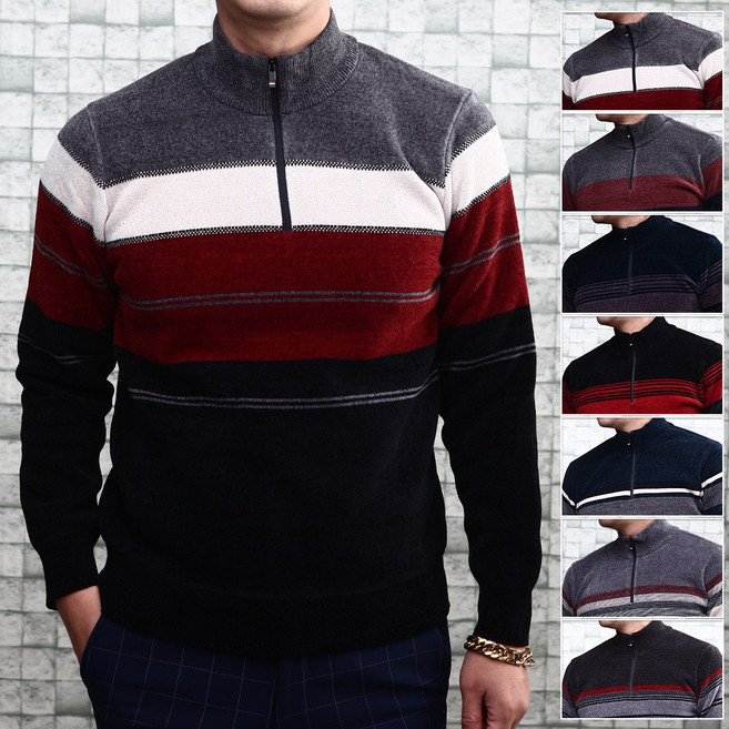 샤인힐즈 겨울 VIP 기획 남성 양기모 니트 집업 티셔츠