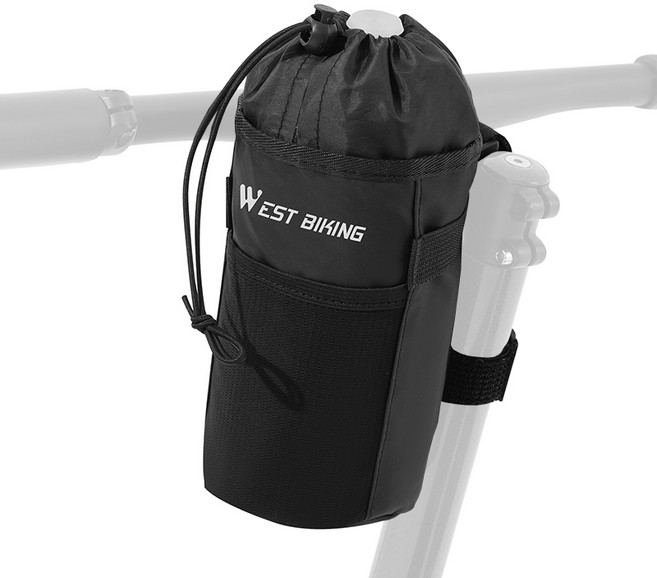 시그니처베이지 자전거 물통 물병 거치대 가방 스템백 YPZ407, 블랙, 1개