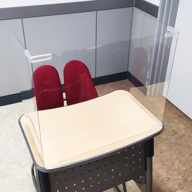 접이식 아크릴가림막 투명 칸막이 학교 관공서 식당 학원 테이블 가림판 급식소 가림판 수능가림막 골판지 아크릴 파티션, 1.5T 접이식 600 X 335 X H450