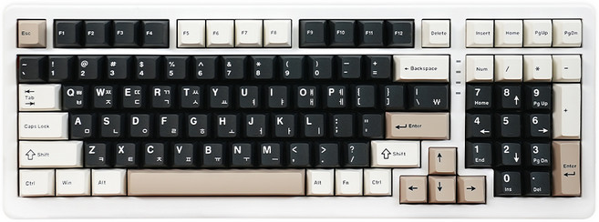 큐센 Q99 PBT V1 유선 무선 블루투스 기계식 키보드 크림치즈 크림치즈축