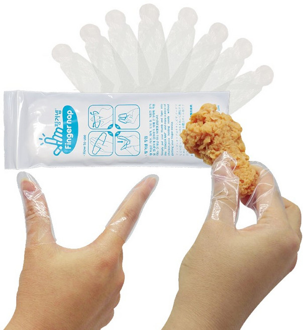 핑거넵 일회용 손가락 위생 비닐 장갑 미니 핑거냅, 핑거넵 100매, 1개, 100개입