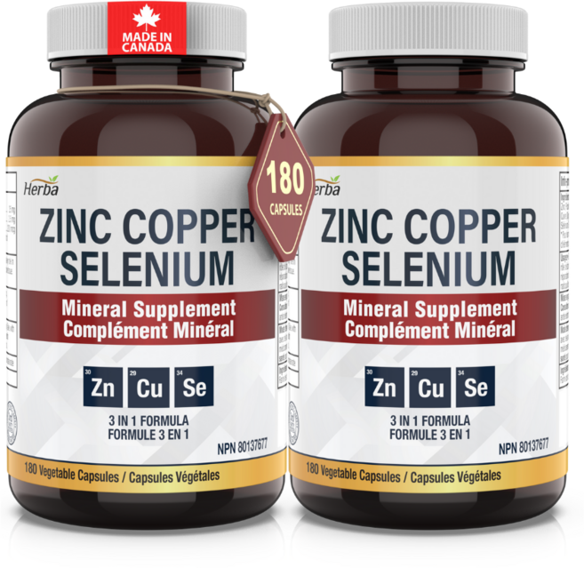 허바 셀레늄 200mcg 아연 구리 180베지캡슐 유기 셀레노메티오틴 아연 피콜로네이트 구리 비스글리시네이트 캐나다 보건성 승인, 2개, 180정