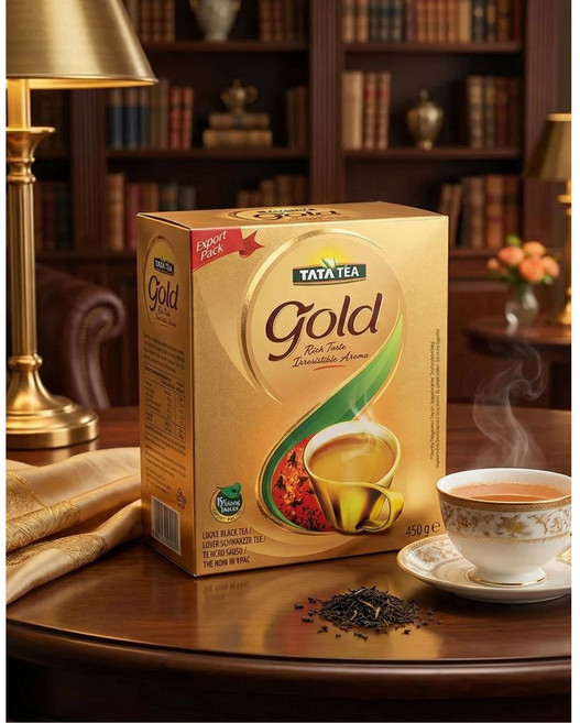 Tata Tea Gold Premium Black Tea 타타 티 골드 향이 풍부한 프리미엄 블랙티 (루즈티), 450g, 2개, 1개입