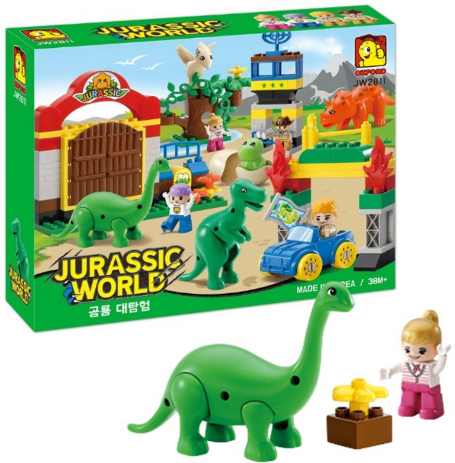 (선물완구) 옥스포드 JW2811 쥬라기월드 공룡대탐험 토들 블록, 단품, 단품