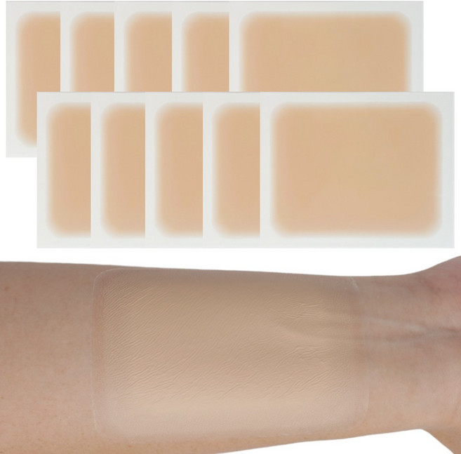 네츄라이프 업그레이드 된 타투커버시트, 베이지 오클 중형, 10개