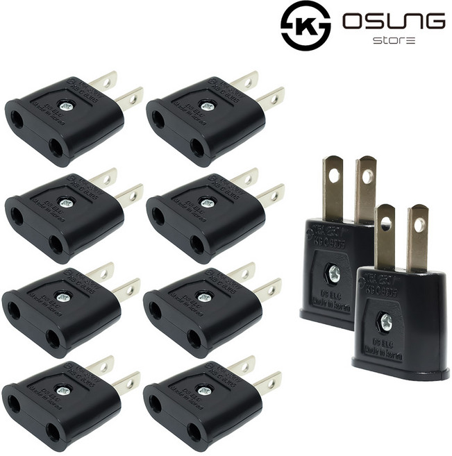 오성 국산 110v 돼지코 변환 어댑터 일자 플러그 해외 일본 미국 대만 괌 베트남 여행, 10개, 오성 변환어댑터110v