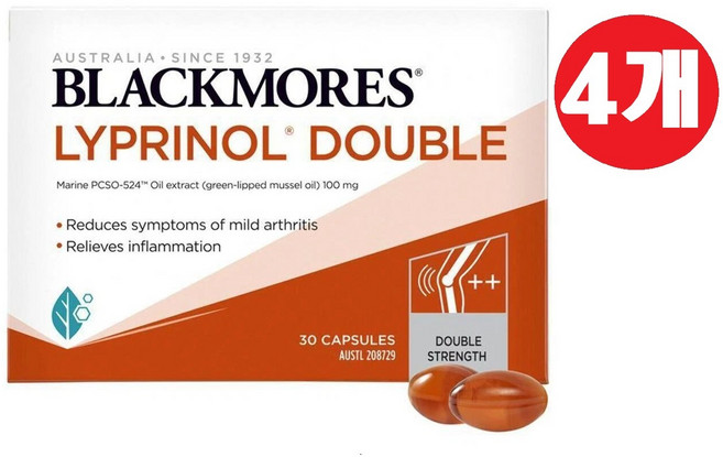 블랙모어스 호주 두배 효과 리프리놀 더블 영양제 4병특가, 30정, 4개