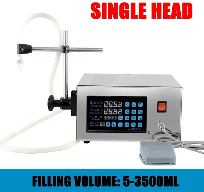 CNC 액체 충전 기계 주류 물 음료 미네랄 워터 자동 소형 정량 충전 기계, 03 Single head-110V
