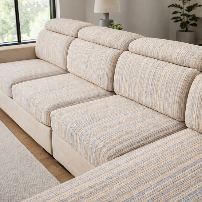 윈디엘 분리형 고탄력 패브릭 소파 커버 사계절 쇼파 덮개, 1개, 옐로우