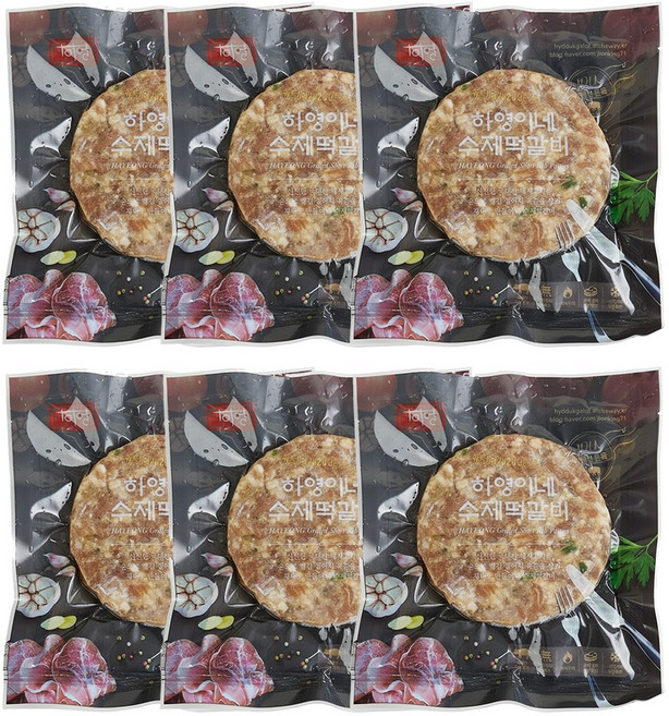 육즙 가득한 하영이네 수제 떡갈비 순한맛, 6개, 120g