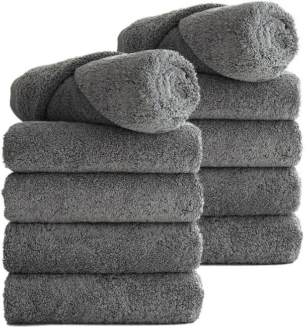 100%국내생산 40수 코마사 빅타월 호텔수건 플랜티 240g, 진그레이, 10개