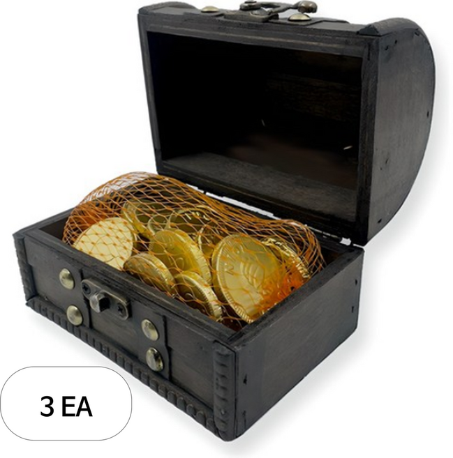 스틴랜드 행운의 보물함 금화 초콜릿, 153g, 3개